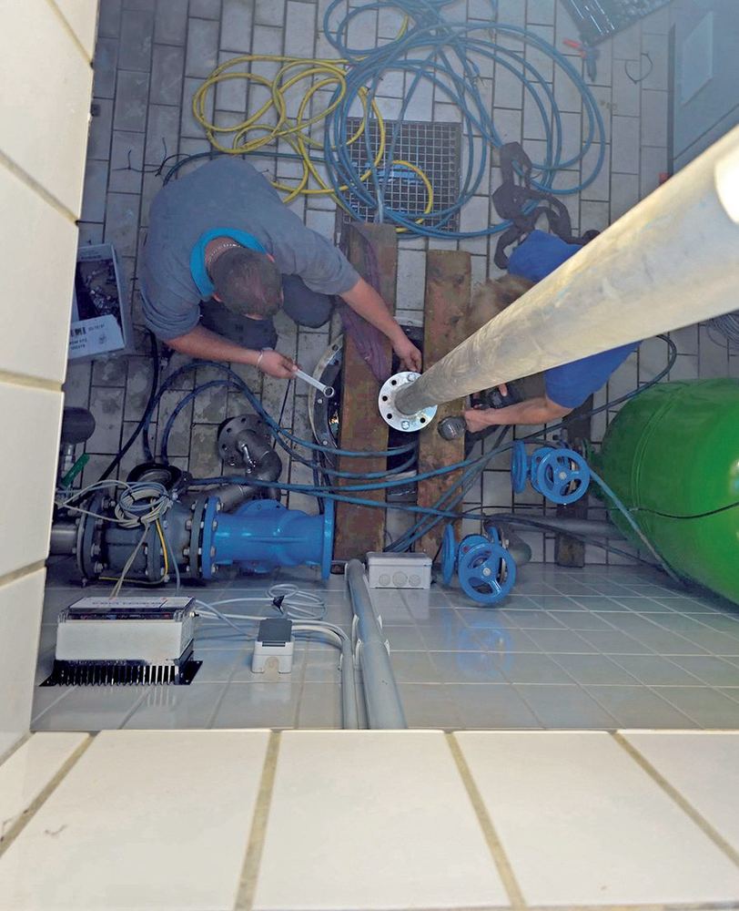 Unterwasserpumpe im Brunnen Haging